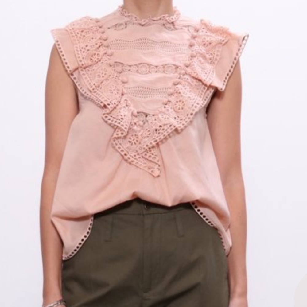 NWT Ulla Johnson Berthe Top in Beige Size 0  | Retail $325